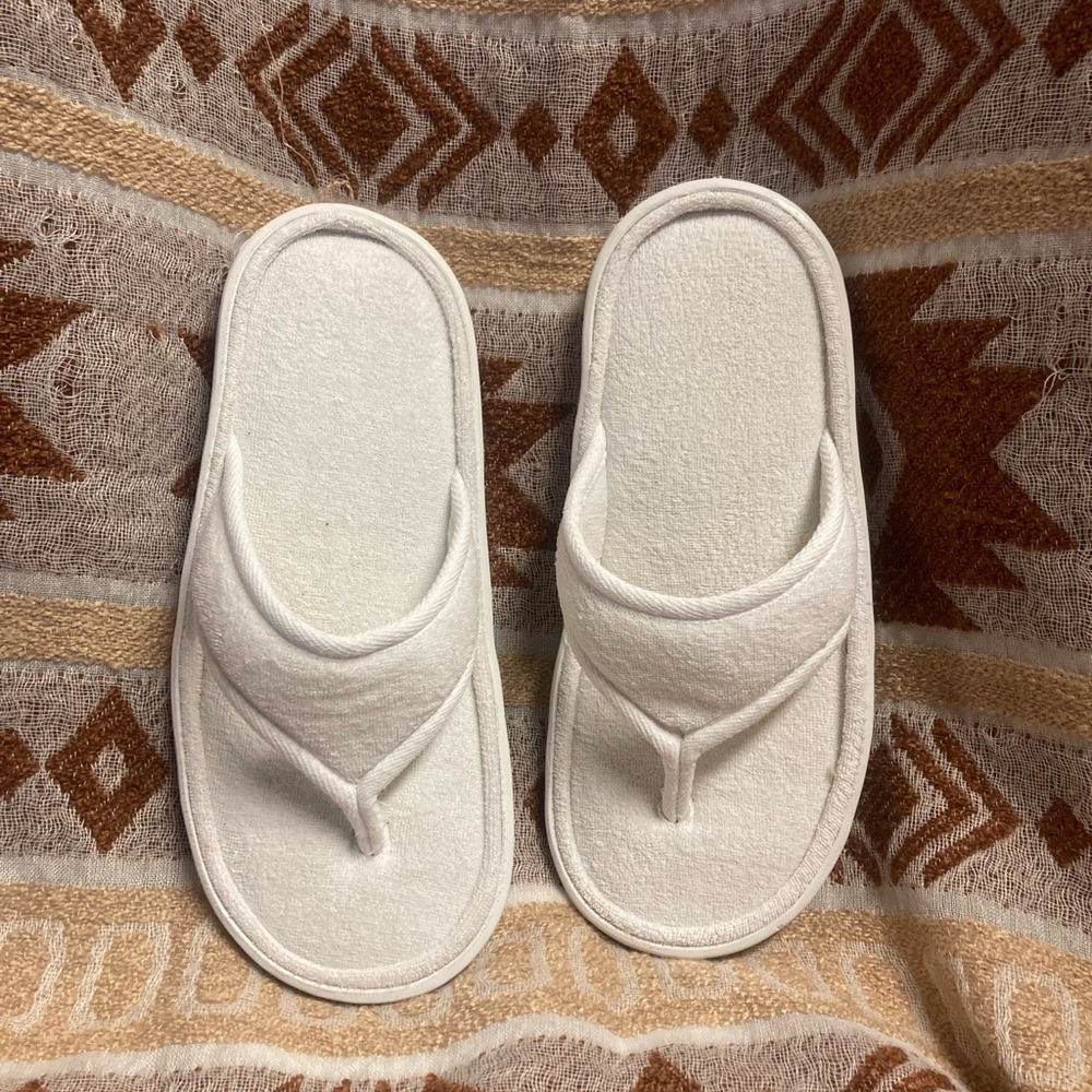 Soft Terry Cloth Washable Flip Flop Slippers
